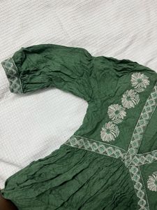 V Neck Flared Kurtha