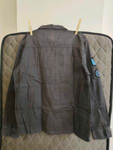 grey shacket shirt men