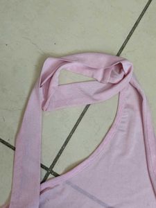 Littleboxindia Pink Halter Top