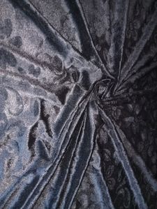 Black Shaneel (Velvet) Plazo Kurti Fabric Material
