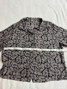 Vintage Floral Print Button-Up Shirt