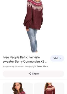 Woolen Sweater....38 40 42 All Can Use