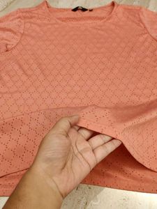Peach Casual Top