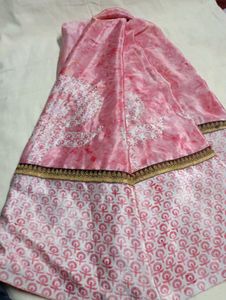 Used Rose Creap Saree