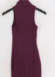 ZARA Burgundy Bodycon Midi Dress