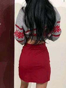 Hot Red Mini Skirt