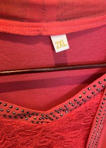 Coral Lace Top &amp; Cardigan
