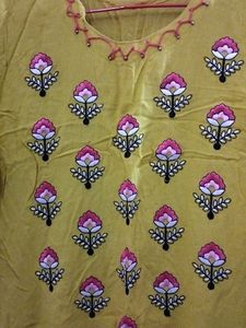 Embroidered Yellow Kurta