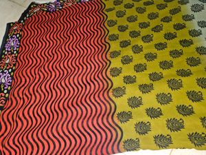 Paisley Print polyester saree multicolour