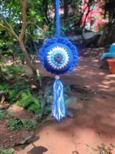 Crochet Evil Eye Wall Hanging
