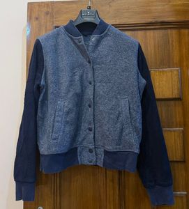 uniqlo Stylish Blue Bomber Jacket