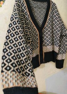 Patterned Knit Cardigan