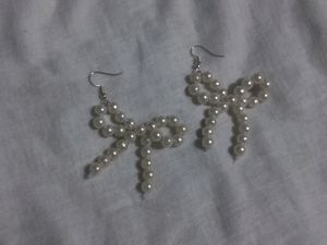 Coquette Bow Pearl Earrings