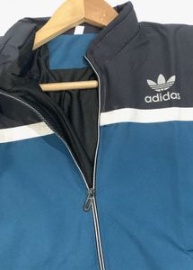 Adidas Cyan &amp; Black Zipper Jacket Chest Size 41