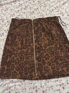 Leopard Print Mini Skirt