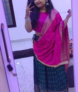 top skirt with dupatta💚
