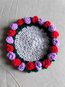 Crochet Rose Coaster Bouquet