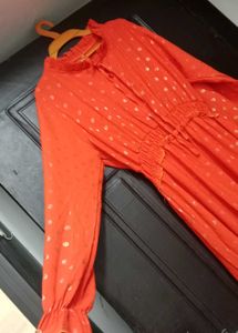 Elegant Orange Maxi Dress