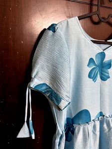 Blue Floral Summer Dress