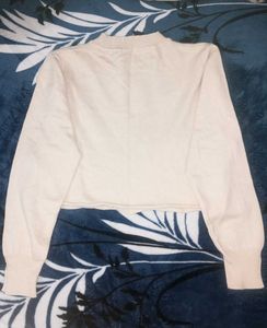 Cream Cropped Knit Top 🎀