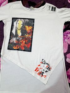 White High Low Stylish Top