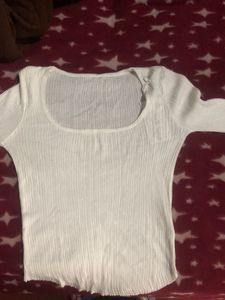 square neck long sleeve top