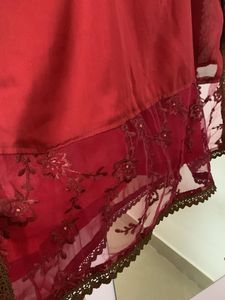 Georgette Deep Maroon Salwar Set