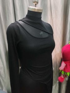 Black Turtleneck Top
