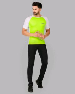 CORWOX Men&#39;s Active Neon Green Sports T-Shirt