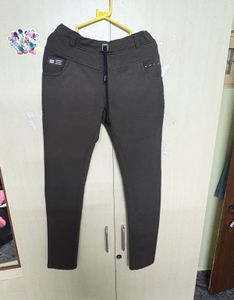 Black Casual Pants with Drawstring