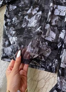Rue 21 Collage Print Mesh Top
