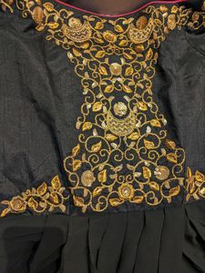 Black One Piece Dress. Size 40 .