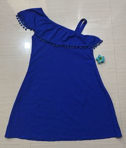 Blue One Shoulder Dress