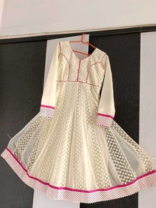 Cream (Ghee) Colour Anarkali Dress