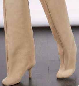 Square toe trendy knee high  Kitten Heel Boots