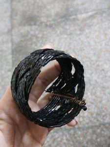 Black Beaded Bracelet