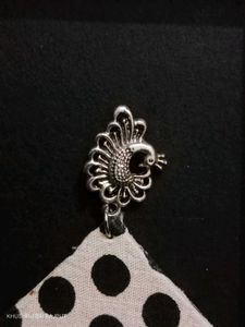 Polka Dot Peacock Earrings