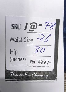 J@78 Size-26 (Sale) Latest Ladies high waist Jeans