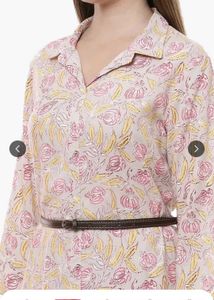 Rangriti Women Grey Floral Midi Dress