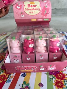Sweet Strawberry Bear Erasers