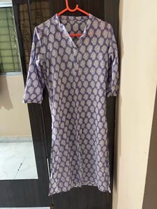 Floral Print Purple Kurti