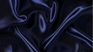 Navy Blue Satin Fabric 5 mtr