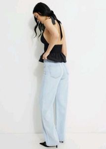 Light Blue Wide Leg Jeans