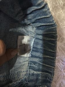 Blue Denim Cargo Pants