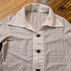 Striped Stylish Button-Up Shirt