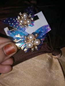 Pearl &amp; Crystal Hair Clip