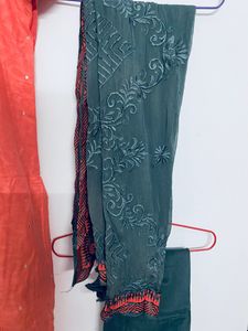 Mini Mirror Work Churidhar Top With Dupatta