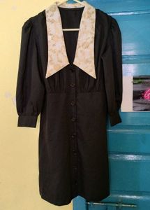 Vintage Inspired Black Dress Korean