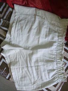 White Pocketed Shorts