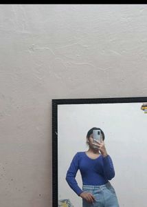 Blue Bustier Top